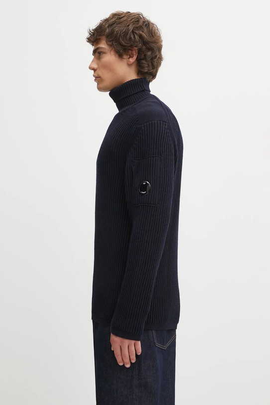 C.P. Company sweter z dodatkiem wełny 19CMKN220A006595A granatowy AW25