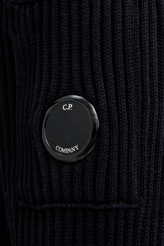Sveter s prímesou vlny C.P. Company 19CMKN220A006595A tmavomodrá