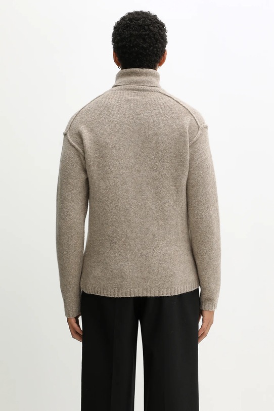 Odzież C.P. Company sweter z dodatkiem wełny 19CMKN281A110509A beżowy