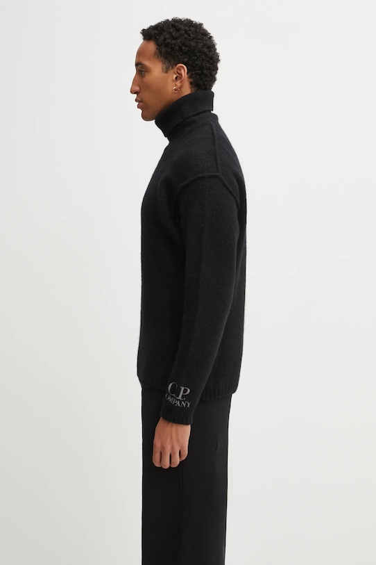 C.P. Company sweter z dodatkiem wełny 19CMKN281A110509A czarny AW25