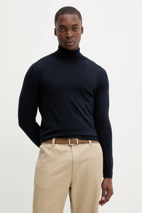 BARENA VENEZIA sweter wełniany Knitwear Camio wełna granatowy KNU5282.429
