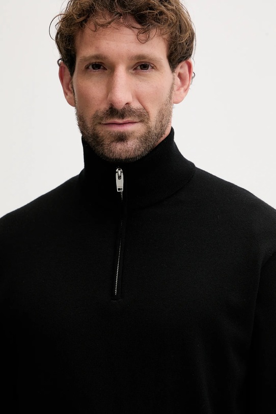 Lindbergh sweter wełniany czarny 30.842126