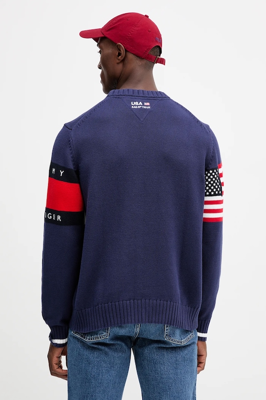 Oblečení Bavlněný svetr Tommy Hilfiger x SAIL GP MW0MW41542 námořnická modř