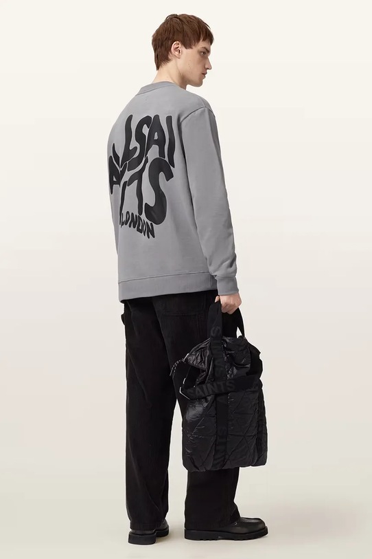 Βαμβακερή μπλούζα AllSaints ORLANDO M058NB γκρί