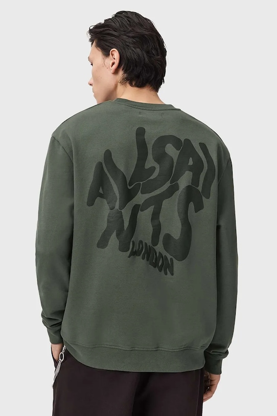 Хлопковая кофта AllSaints ORLANDO M058NB зелёный NC25