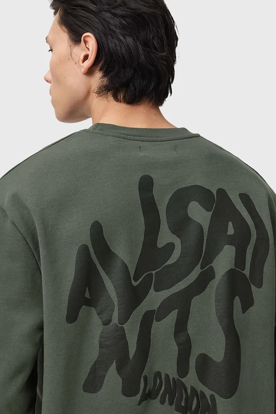 Одежда Хлопковая кофта AllSaints ORLANDO M058NB зелёный