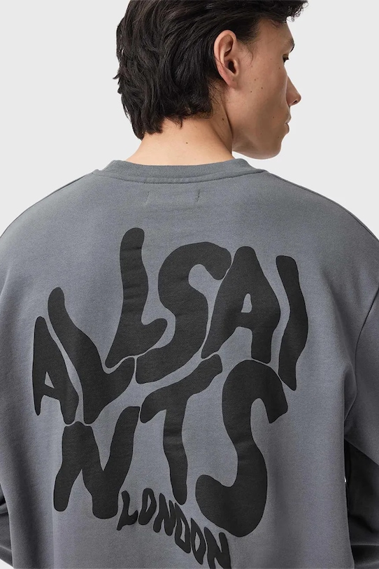 Ρούχα Βαμβακερή μπλούζα AllSaints ORLANDO M058NB γκρί