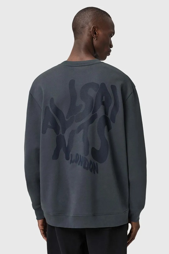 Хлопковая кофта AllSaints ORLANDO M058NB голубой NC25