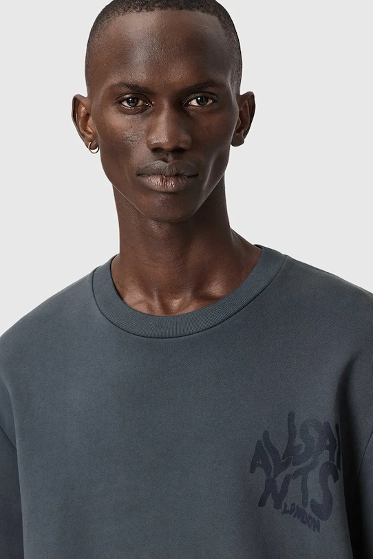 AllSaints hanorac de bumbac ORLANDO M058NB albastru