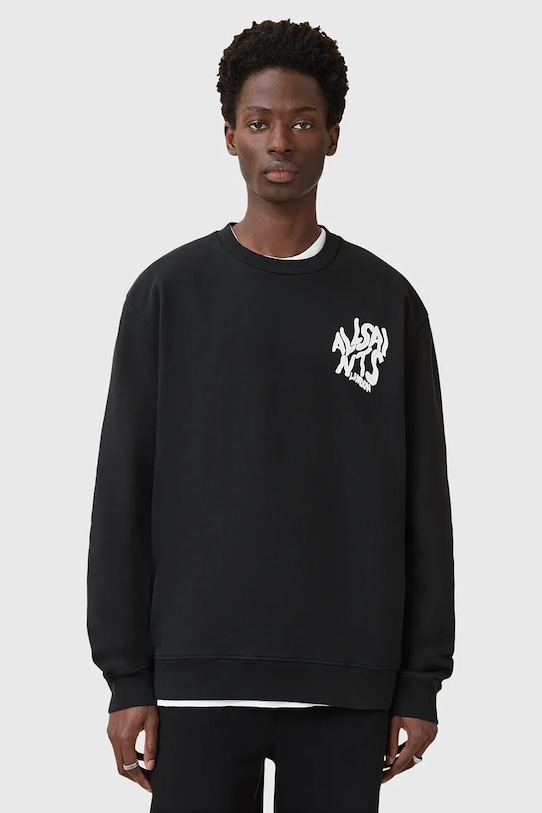 AllSaints felpa in cotone ORLANDO nero M058NB