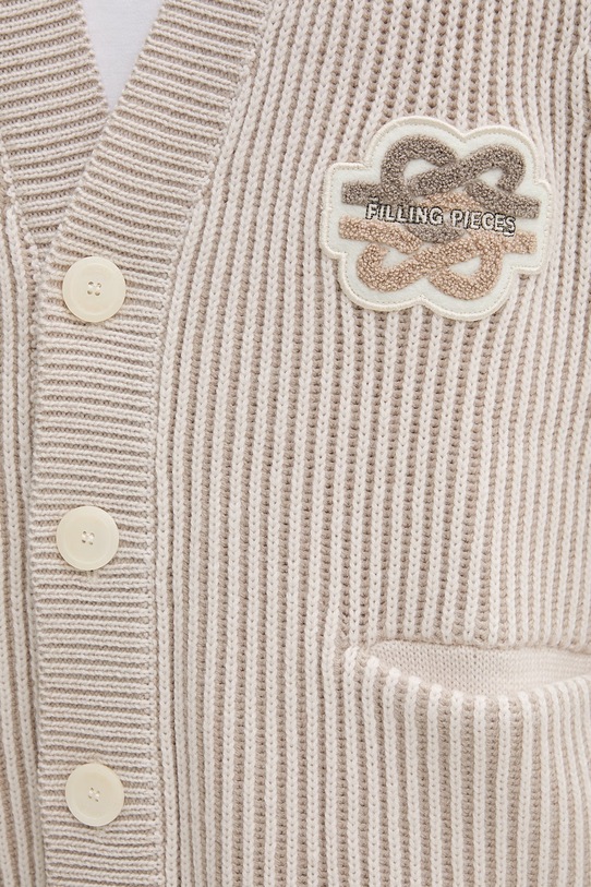 Filling Pieces кардиган мужской с добавлением шерсти Knit Cardigan 422573500127 бежевый