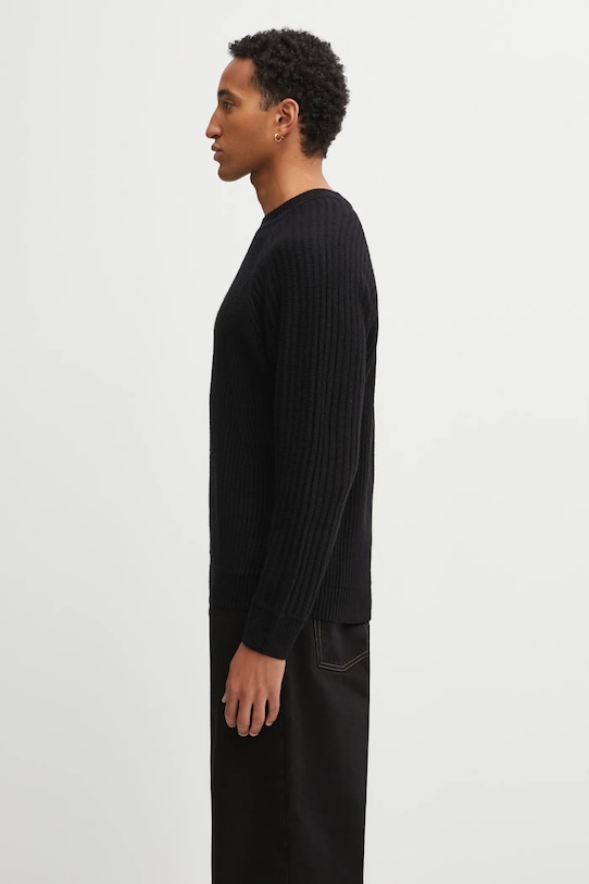 Светр із додаванням вовни Filling Pieces Knit Sweater Raglan 422575500261 чорний AW25
