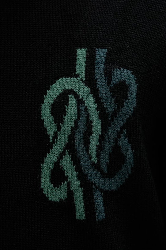 Filling Pieces πουλόβερ ανδρικό με μαλλί 422575500265 μαύρο