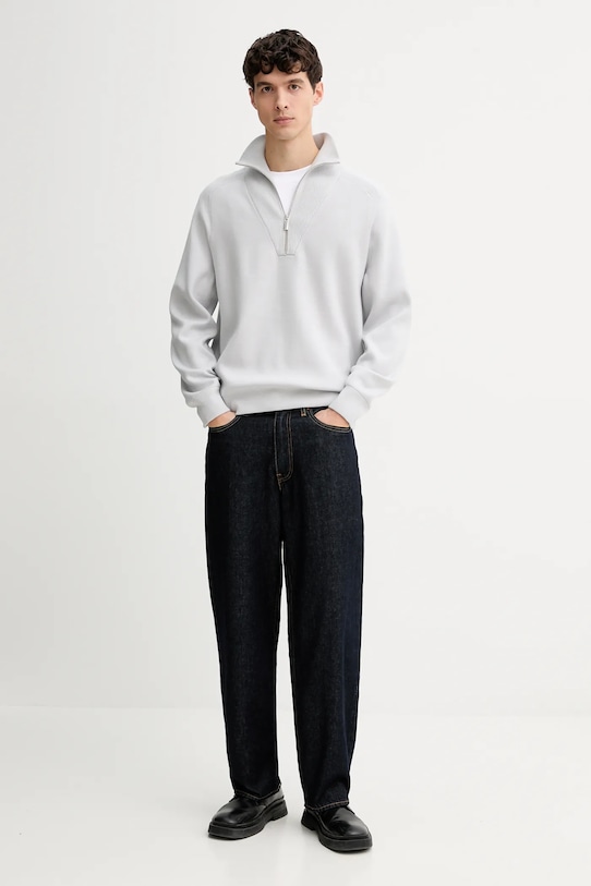 Calvin Klein sweter LV040BM333 szary AW25