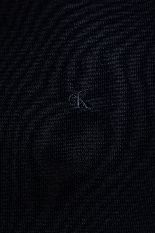Calvin Klein sweter wełniany LV04LB305G granatowy