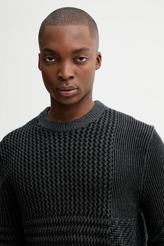 Светр із додаванням вовни Calvin Klein сірий LV04LD306G