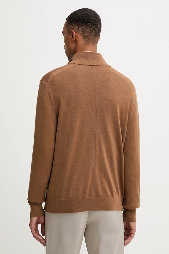 Odzież Calvin Klein sweter wełniany LV04LD318G brązowy