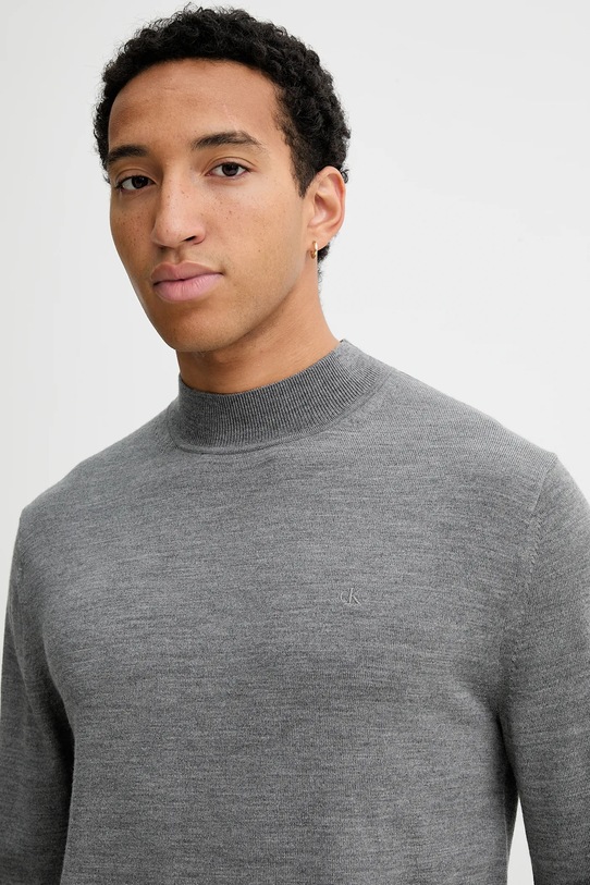 Calvin Klein sweter wełniany szary LV04LE309G