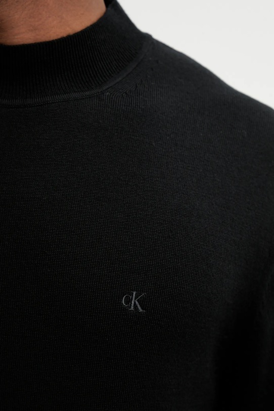 Calvin Klein sweter wełniany LV04LE309G czarny