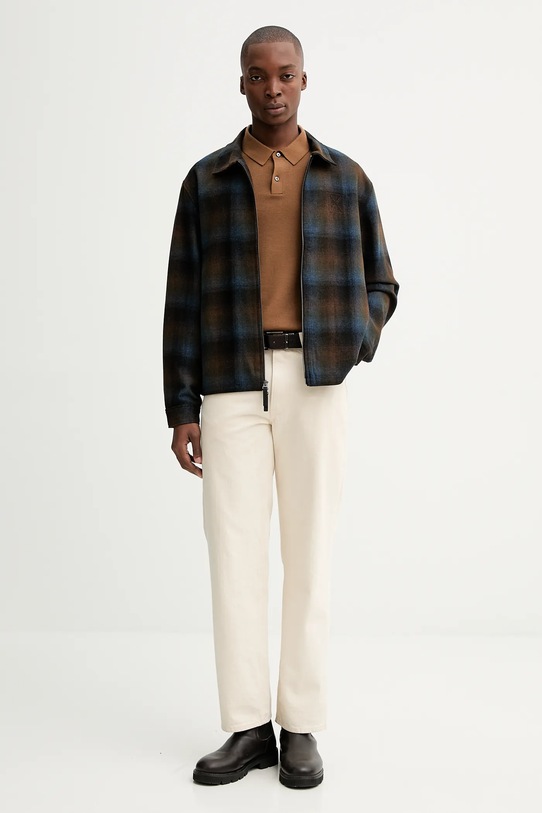 Вовняний светр Calvin Klein LV04LD319G коричневий AW25