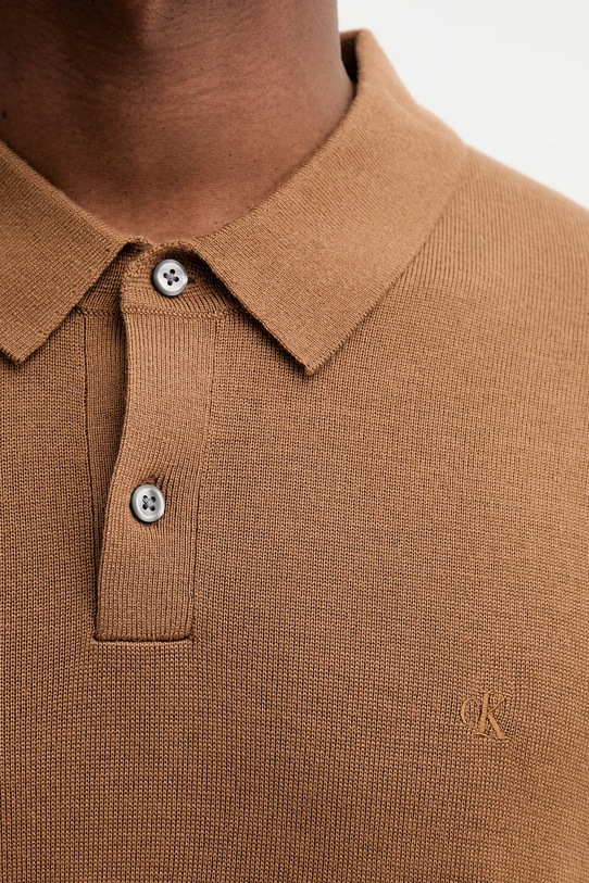 Вовняний светр Calvin Klein LV04LD319G коричневий
