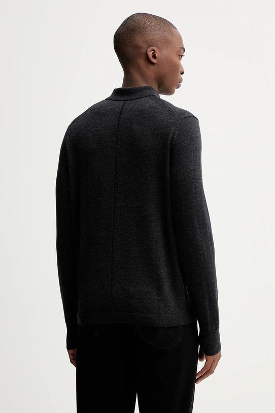 Odzież Calvin Klein sweter wełniany LV04LD319G szary