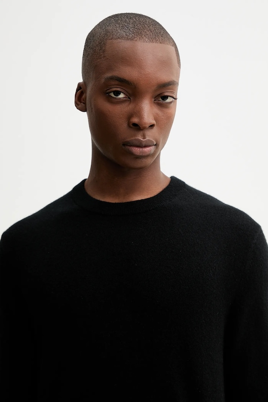 Calvin Klein sweter kaszmirowy czarny LV040EM344