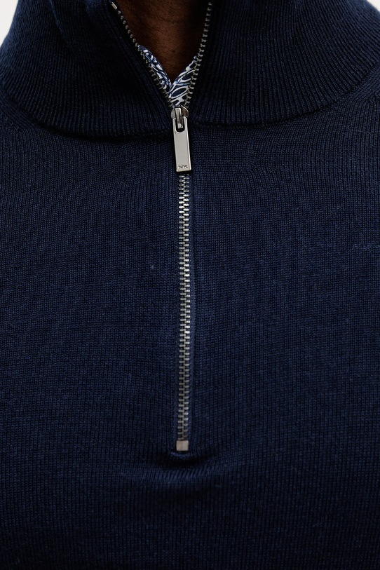 Michael Kors sweter wełniany CR1601Z7AP granatowy