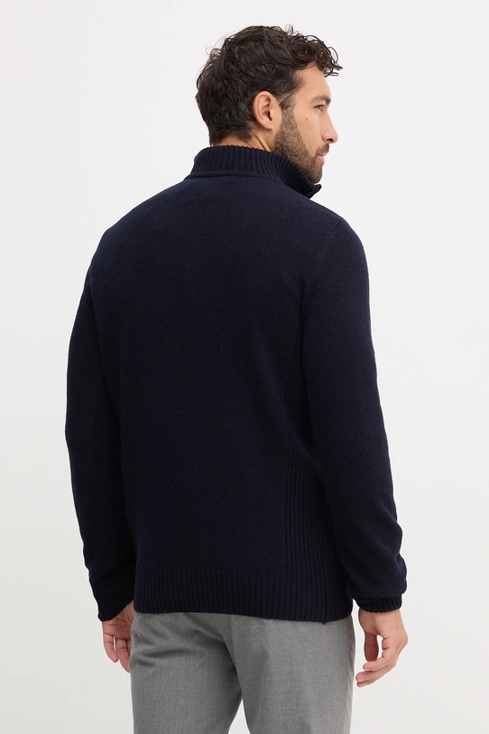 Odzież Barbour sweter wełniany NELSON MKN0863 granatowy