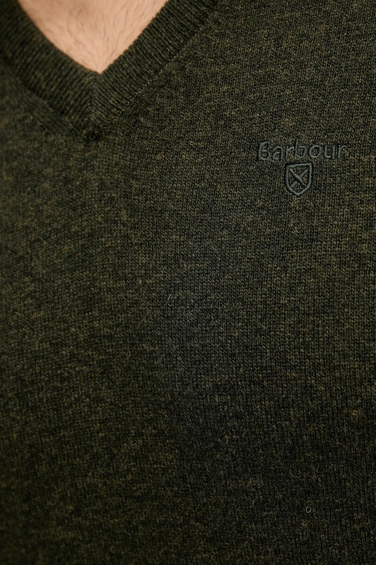 Barbour sweter wełniany MKN0341 zielony