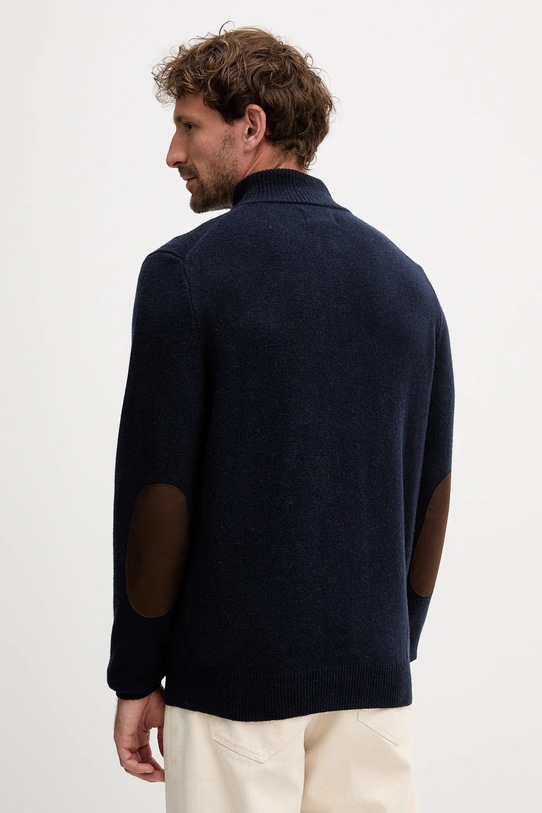 Odzież Barbour sweter wełniany MKN0585 granatowy