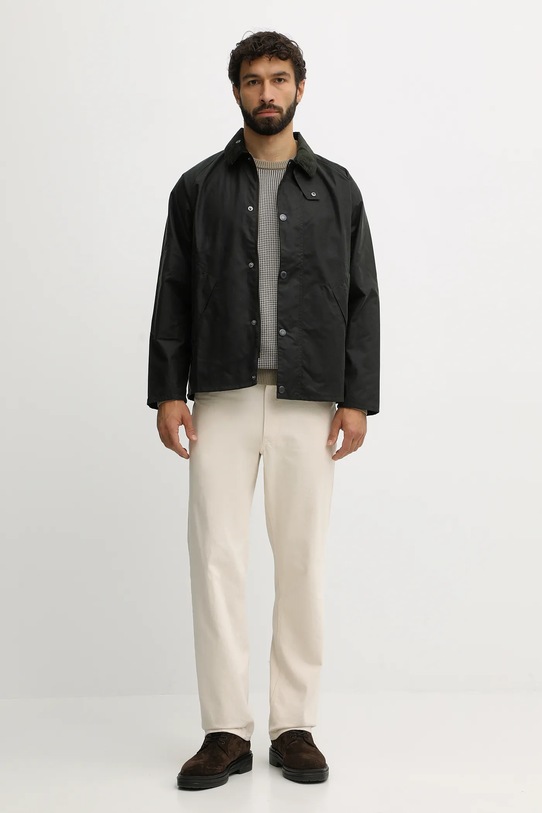 Bavlněný svetr Barbour WELLS MKN1665 béžová AW25