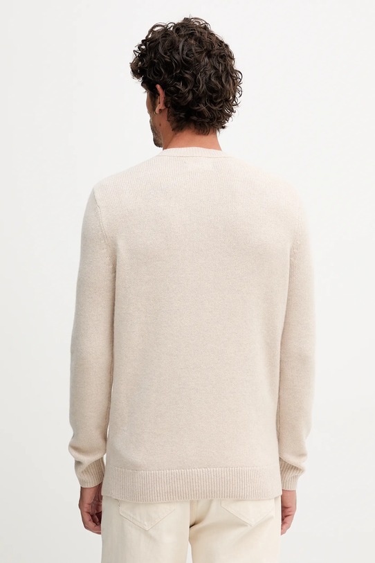 Odzież Barbour sweter wełniany MKN1666 beżowy