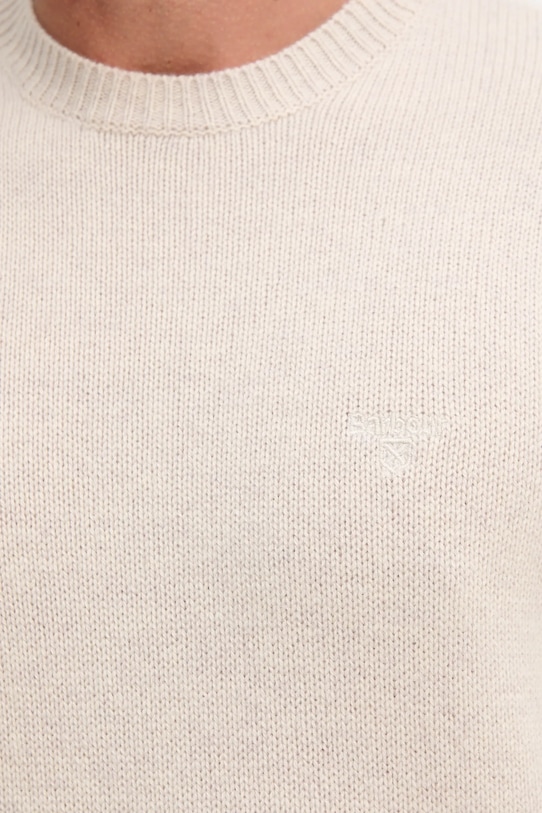 Barbour sweter wełniany MKN1666 beżowy
