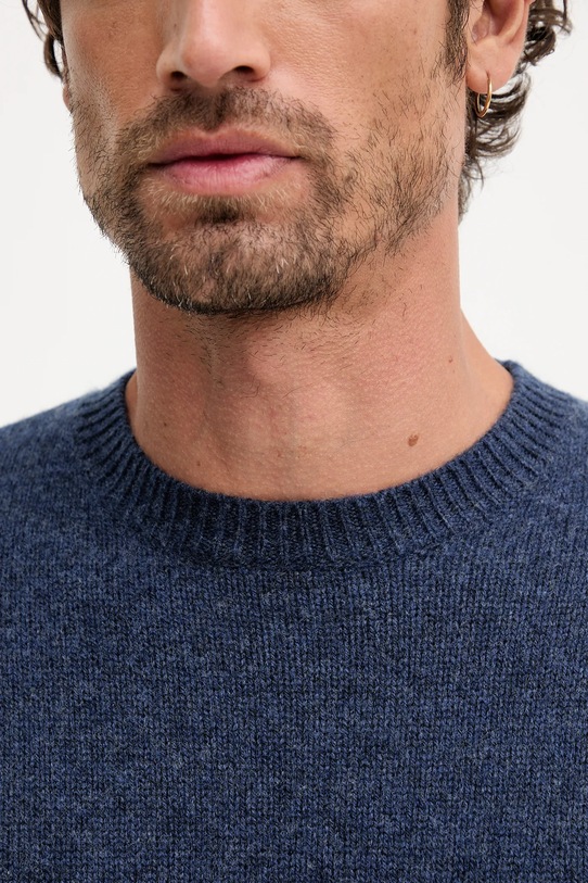 Barbour sweter wełniany granatowy MKN1666