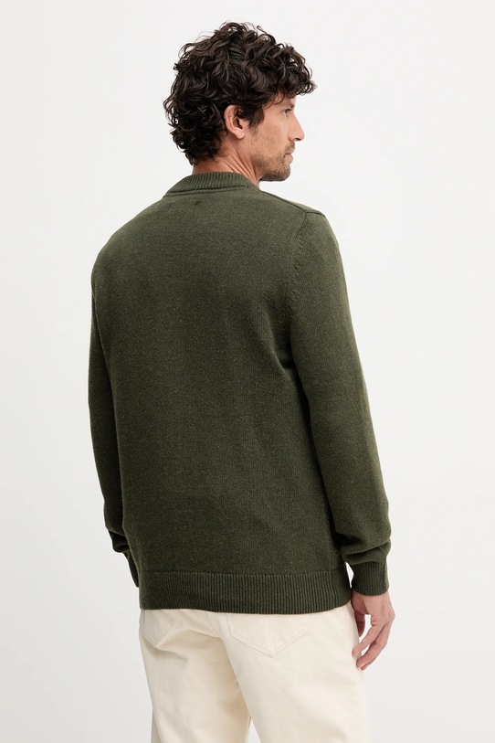 Odzież Barbour kardigan z wełną MAINLAND MKN1676 zielony
