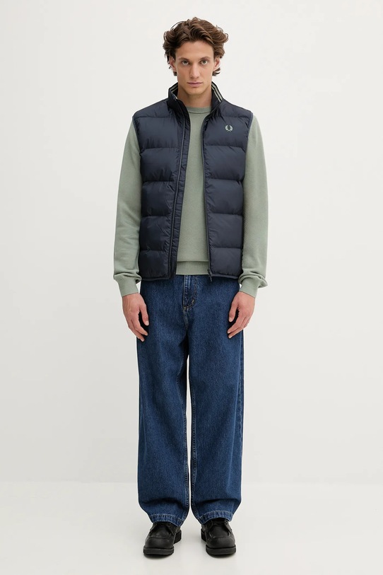 Βαμβακερό πουλόβερ Fred Perry K1309 πράσινο