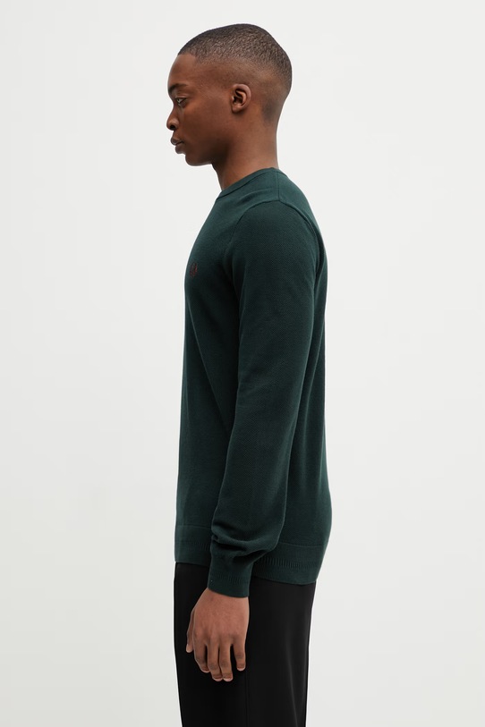 Fred Perry sweter bawełniany K1309 zielony SS26