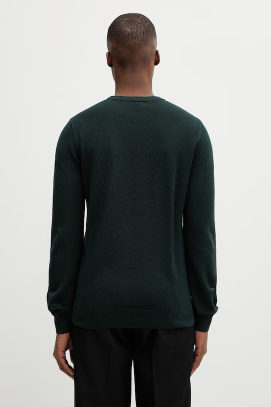 Odzież Fred Perry sweter bawełniany K1309 zielony