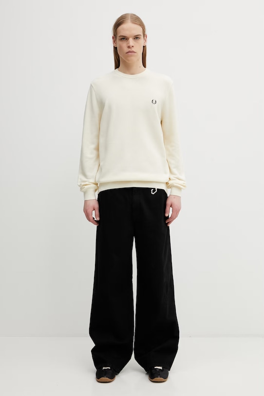 Fred Perry sweter bawełniany K1309 beżowy