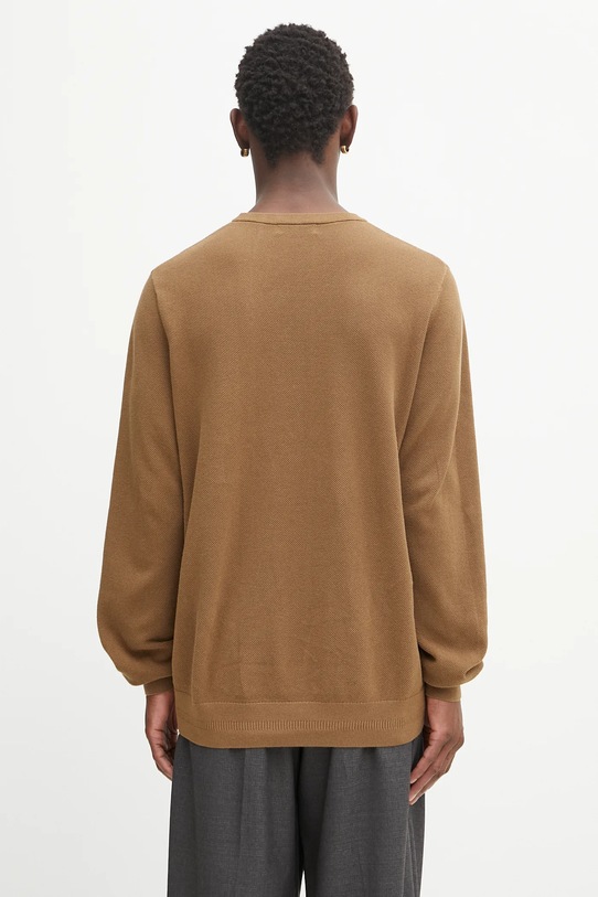 Ρούχα Βαμβακερό πουλόβερ Fred Perry K1309 καφέ