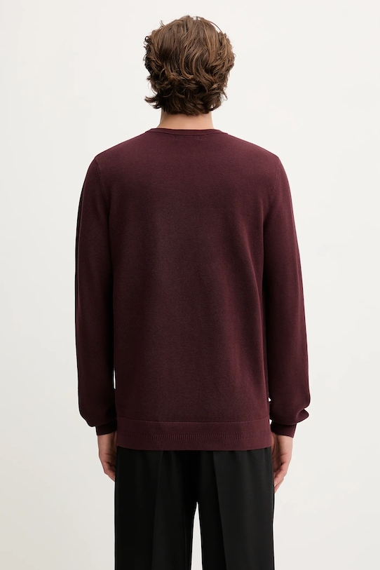 Odzież Fred Perry sweter bawełniany K1309 bordowy