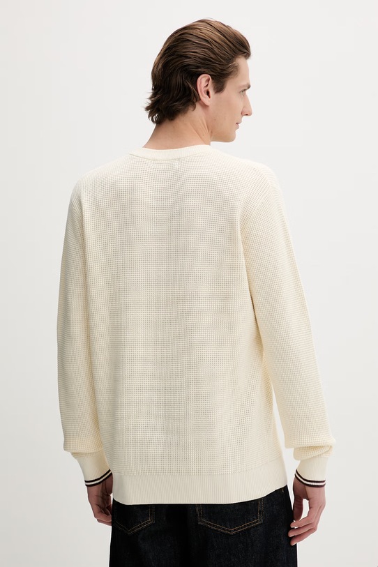 Odzież Fred Perry sweter bawełniany K6507 beżowy