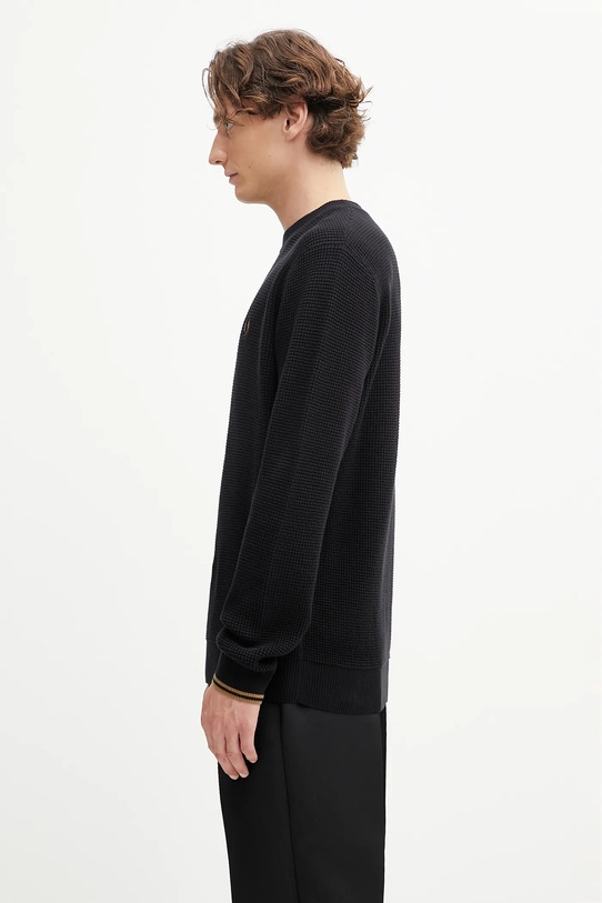 Fred Perry sweter bawełniany K6507 czarny AW25