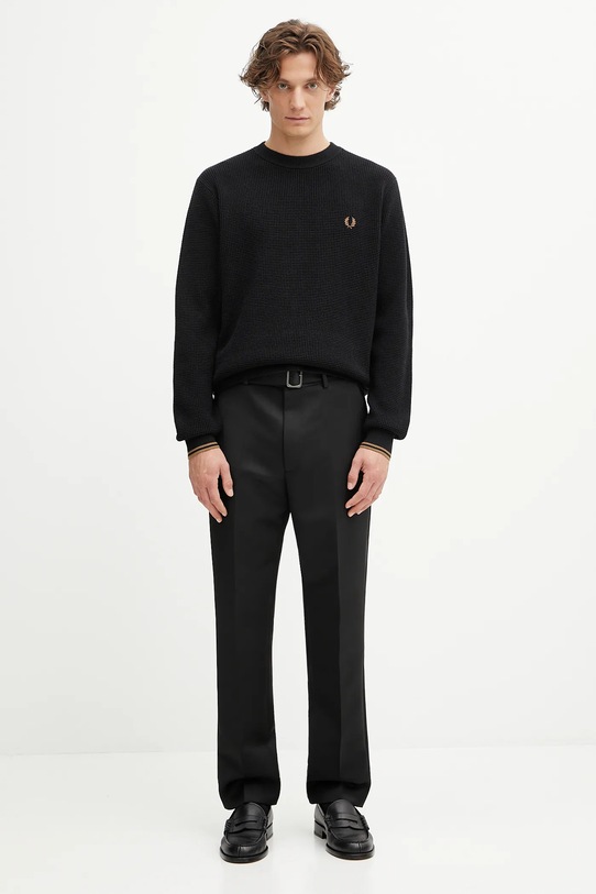 Fred Perry sweter bawełniany K6507 czarny