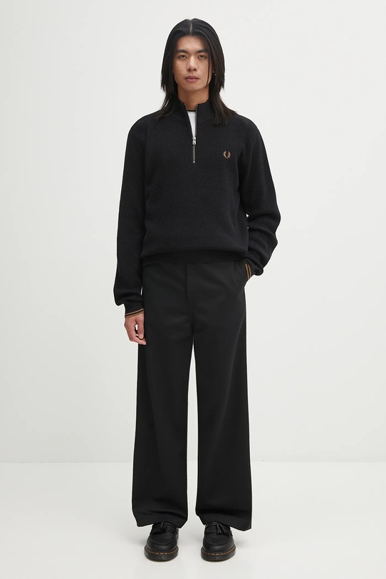 Fred Perry sweter bawełniany K8557 czarny