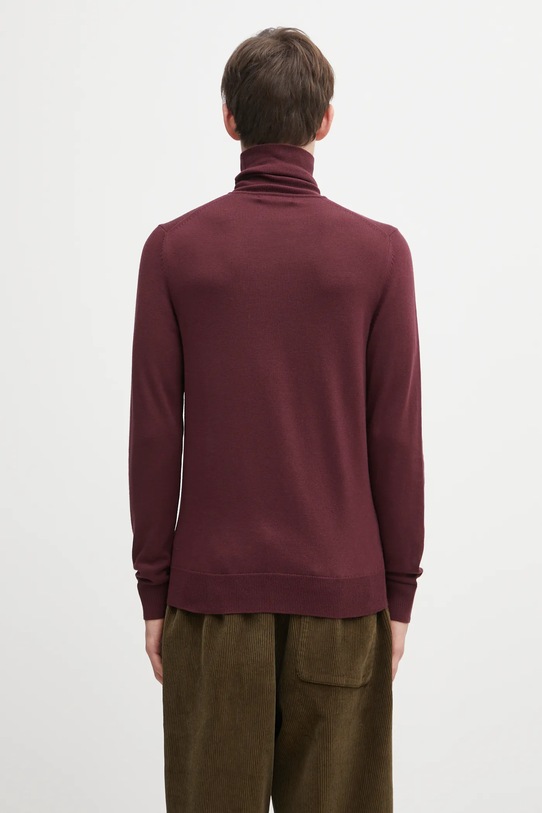 Odzież Fred Perry sweter z dodatkiem wełny K9552 bordowy