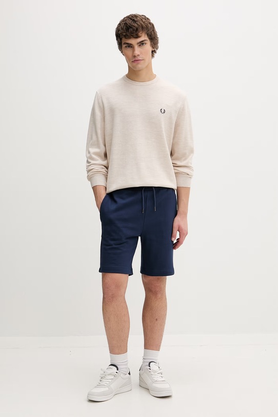 Fred Perry sweter z wełną K9601 beżowy AW25