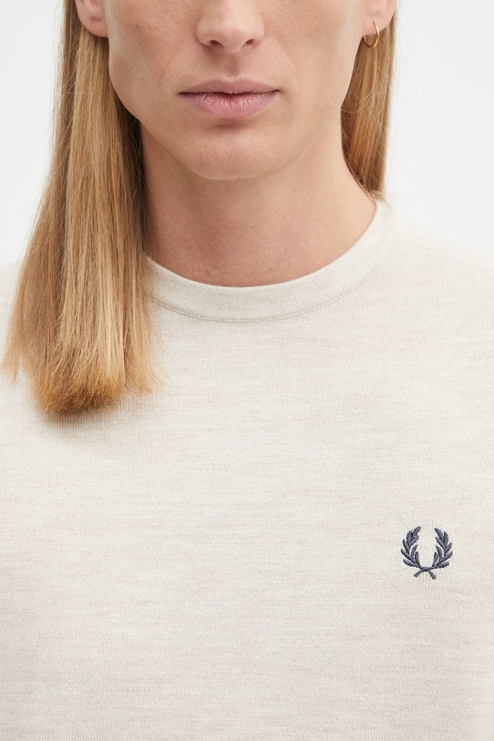 Fred Perry sweter z wełną beżowy K9601