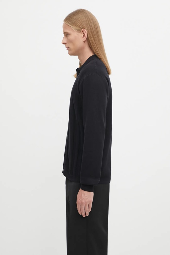 Fred Perry kardigan bawełniany K9726 czarny AW25
